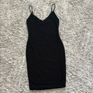Elegant Black Spaghetti Strap Dress